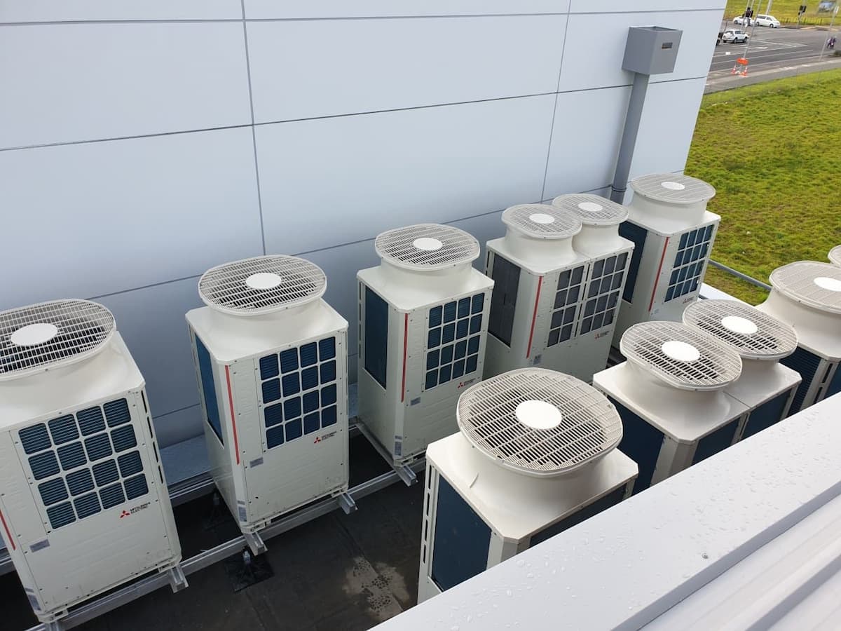 HVAC systems on top of the Ormiston Medical Centre